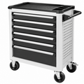 Carrello portautensili 77 x 46 x 97 cm in acciaio nero e argento con 7 cassetti